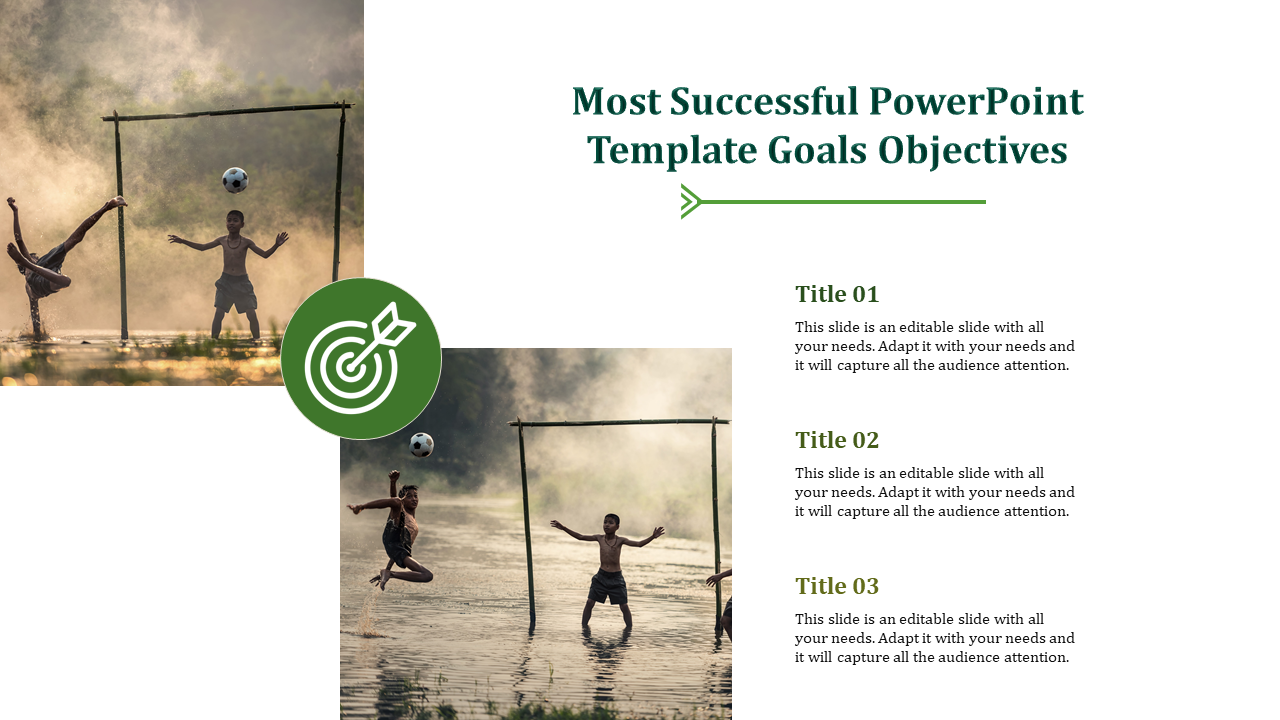 Free - Portfolio PowerPoint Template Goals Objectives